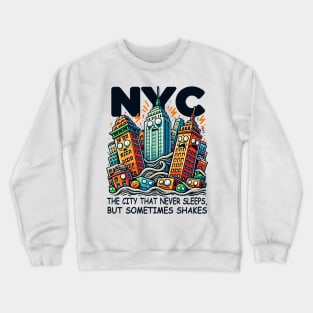 New York Buildings Tee: Fun City Art Crewneck Sweatshirt